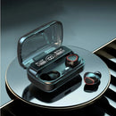 5.1 Bluetooth Headset with LED Digital Case-Waterproof, Long Battery, Touch Control