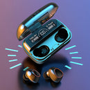 5.1 Bluetooth Headset with LED Digital Case-Waterproof, Long Battery, Touch Control