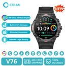 2025 COLMI V76 GPS Smartwatch 1.43" Ultra AMOLED Display Built-in Compass Altimeter Bluetooth Call Smart Watch 500mAh Battery