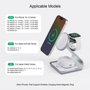 Bonola Magnetic 3 in 1 Wireless Charger for iPhone 17/16/15/13/14/12 30W Wireless Charging Station for Apple Watch/AirPods Pro