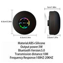 Portable Wireless Bluetooth Speaker LED Light IPX4 Waterproof Loudspeaker Outdoor Bathroom Large Suction Cup Stereo Sound Box