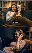 Picun B8 Bluetooth Headphones 120H Playtime Headset Wireless Bluetooth 3EQ Mode Low Latency Hands-Free Calls Over Ear Headphones