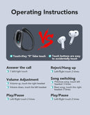 XT80 Bluetooth 5.3 Earphones True Wireless Headphones with Mic Button Control Noise Reduction Earhooks Waterproof Headset