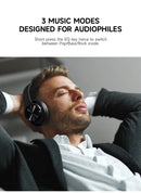 Picun B8 Bluetooth Headphones 120H Playtime Headset Wireless Bluetooth 3EQ Mode Low Latency Hands-Free Calls Over Ear Headphones