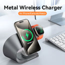 4 in 1 Wireless Charger Metal Shell Magnetic 15W Fast Charging Station Stand for iPhone 12-17 Mobile Phones  Airpods Apple Watch