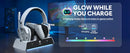 NUBWO G06 Wireless Headsets Gamer with Charging Station for Headset and PS5 Controller Gaming Headphones Long Battery Life