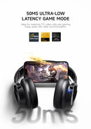 Picun B8 Bluetooth Headphones 120H Playtime Headset Wireless Bluetooth 3EQ Mode Low Latency Hands-Free Calls Over Ear Headphones