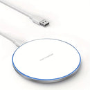 Mini LED Wireless Charger Pad For iPhone 16 15 14 13 12 8 X Pro Max Samsung Xiaomi Induction Fast Charging Dock Station