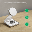 Bonola Magnetic 3 in 1 Wireless Charger for iPhone 17/16/15/13/14/12 30W Wireless Charging Station for Apple Watch/AirPods Pro