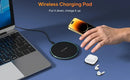 Mini LED Wireless Charger Pad For iPhone 16 15 14 13 12 8 X Pro Max Samsung Xiaomi Induction Fast Charging Dock Station