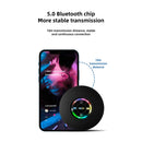 Mini Bluetooth Speaker Waterproof Bathroom Audio Wireless Shower Speakers RGB Light Bluetooth Suction Cup Speaker, White