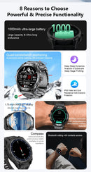 New T-Rex3 Ultra 1000mAh Battery Smart Watch Built in GPS Compass 10ATM Waterproof Sports tracker Outdoors Military Smartwatches