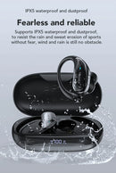 XT80 Bluetooth 5.3 Earphones True Wireless Headphones with Mic Button Control Noise Reduction Earhooks Waterproof Headset