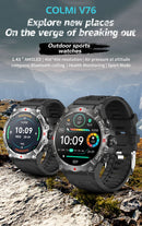 2025 COLMI V76 GPS Smartwatch 1.43" Ultra AMOLED Display Built-in Compass Altimeter Bluetooth Call Smart Watch 500mAh Battery