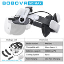 Tira para Cabeça BOBOVR M3 Max/S3 Pro/M3 Pro/E3 PRO Compatível com Meta Quest 3/3S Envio Direto do Brasil