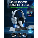 NUBWO G06 Wireless Headsets Gamer with Charging Station for Headset and PS5 Controller Gaming Headphones Long Battery Life