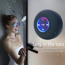 Mini Portable Wireless Bluetooth Speaker - IPX4 Waterproof LED Loudspeaker with Large Suction Cup for Outdoor, Bathroom & Travel