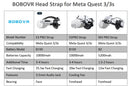 BOBOVR Head Strap compatible with Meta Quest 3/Quest3S BOBOVR S3 Pro/E3PRO/M3 Pro Battery Head Strap VR accessories