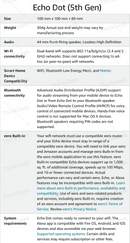 Original Echo Dot 5th Generation Smart Speaker WiFi Sound Alexa Clock Children